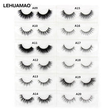 Load image into Gallery viewer, LEHUAMAO 3D Mink Eyelash Fluffy Cross Thick Natural Fake Eyelashes Lashes Dramatic Makeup Eye Lashes Handmade False Eyelash