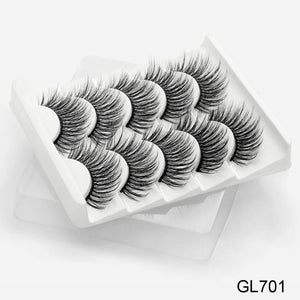 SEXYSHEEP 5Pairs 3D Mink Hair False Eyelashes Natural/Thick Long Eye Lashes Wispy Makeup Beauty Extension Tools