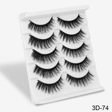 Load image into Gallery viewer, SEXYSHEEP 5Pairs 3D Mink Hair False Eyelashes Natural/Thick Long Eye Lashes Wispy Makeup Beauty Extension Tools