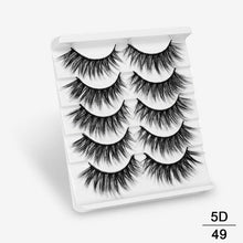 Load image into Gallery viewer, SEXYSHEEP 5Pairs 3D Mink Hair False Eyelashes Natural/Thick Long Eye Lashes Wispy Makeup Beauty Extension Tools