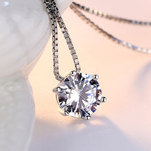 Load image into Gallery viewer, Exquisite rhinestone chain single zircon 925 pure silver necklace female fashion accessories silver jewelry