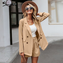 Load image into Gallery viewer, Elegant two-pieces women short suit Casual streetwear suits female blazer sets Chic 2019 office ladies women blazer suit